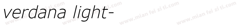 verdana light字体转换